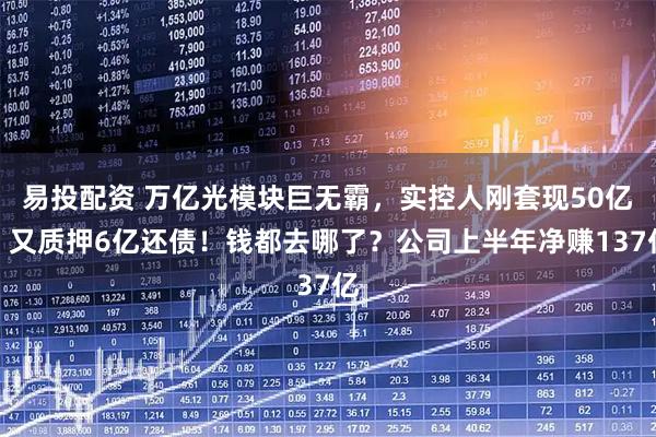 易投配资 万亿光模块巨无霸，实控人刚套现50亿，又质押6亿还债！钱都去哪了？公司上半年净赚137亿